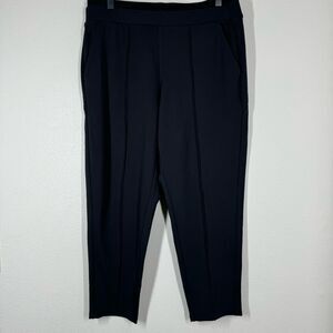 Athleta Venice Pintuck Pants Solid Black Tapered Ankle Fit Athleisure Women’s MP